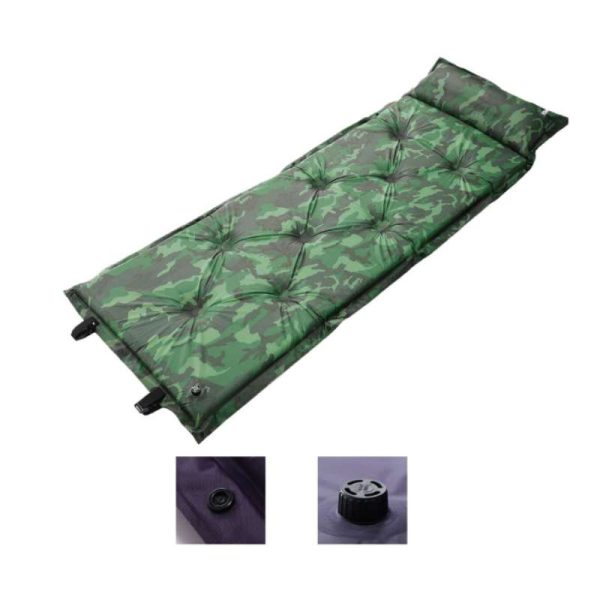 Single outdoor automatic inflatable sleeping mat picnic mat integrated pillow