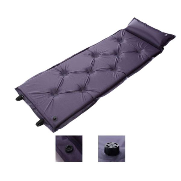 Single outdoor automatic inflatable sleeping mat picnic mat integrated pillow