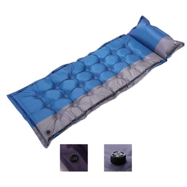 Single outdoor automatic inflatable sleeping mat picnic mat integrated pillow