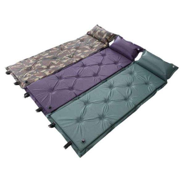 Single outdoor automatic inflatable sleeping mat picnic mat integrated pillow