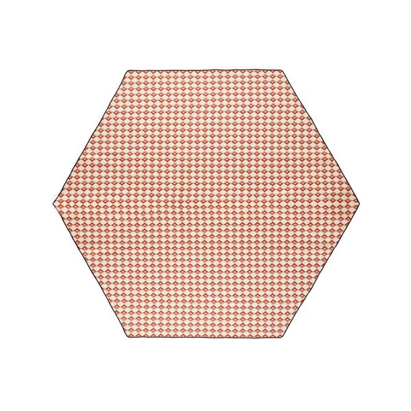 Outdoor hexagonal picnic mat double-sided fleece moisture-proof mat thickened