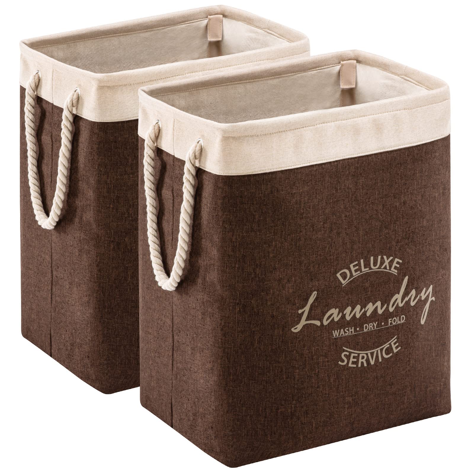 2PCS Large Collapsible Removable Quadrate Laundry Basket