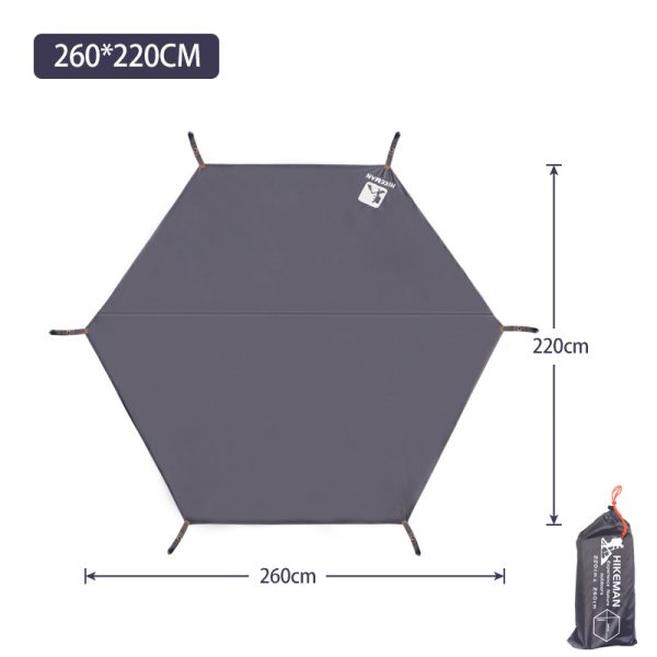 Oversized, lightweight Oxford hexagonal floor cloth is waterproof and wear-resistant