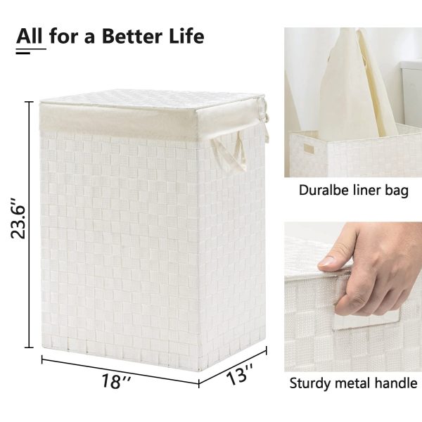 Handwoven Collapsible Removable Storage Laundry Basket