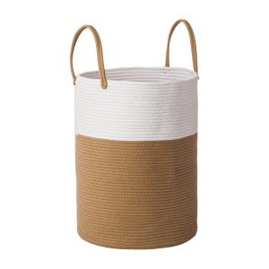 Large Tall Woven Rope Laundry Basket