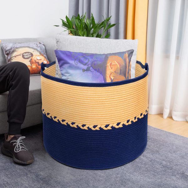 Large Rope Blanket Storage Laundry Basket