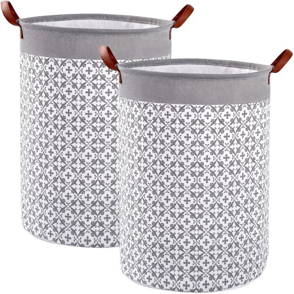 2 Pack Large Freestanding Waterproof Clothes Laundry Basket