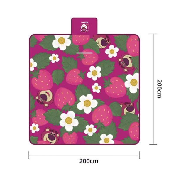 Lotso pattern pink hand-held thickened needle punched cotton padded picnic mat