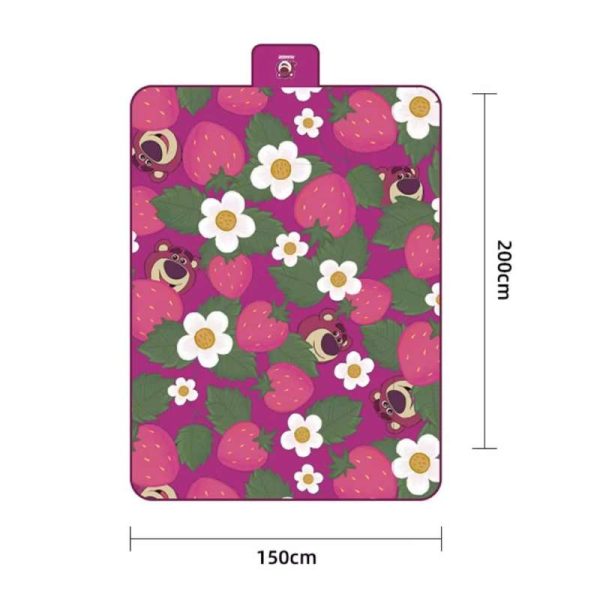 Lotso pattern pink hand-held thickened needle punched cotton padded picnic mat