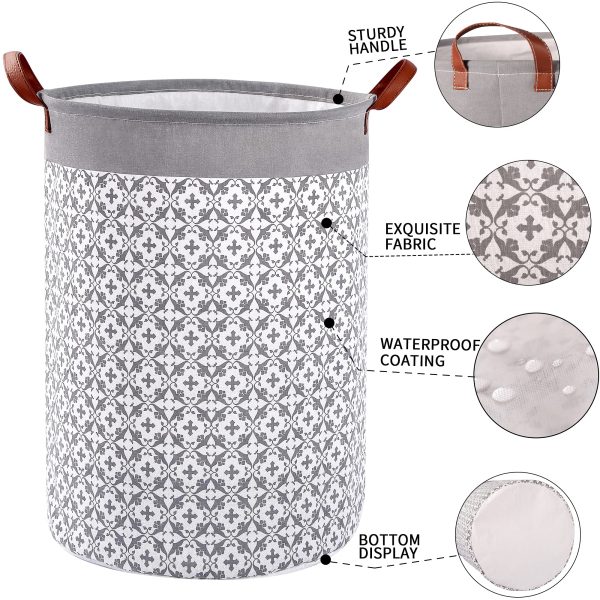 2 Pack Large Freestanding Waterproof Clothes Laundry Basket