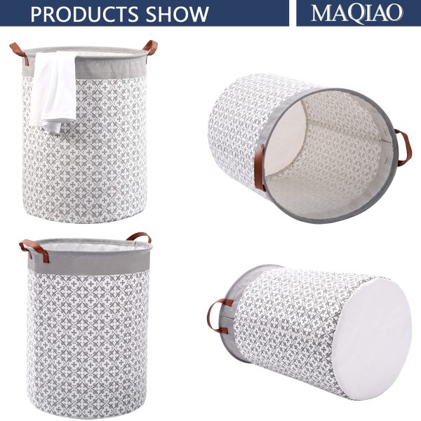 2 Pack Large Freestanding Waterproof Clothes Laundry Basket