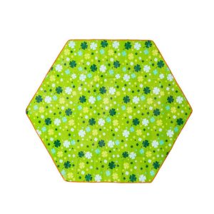 Clover floral thin aluminum film hexagonal picnic mat