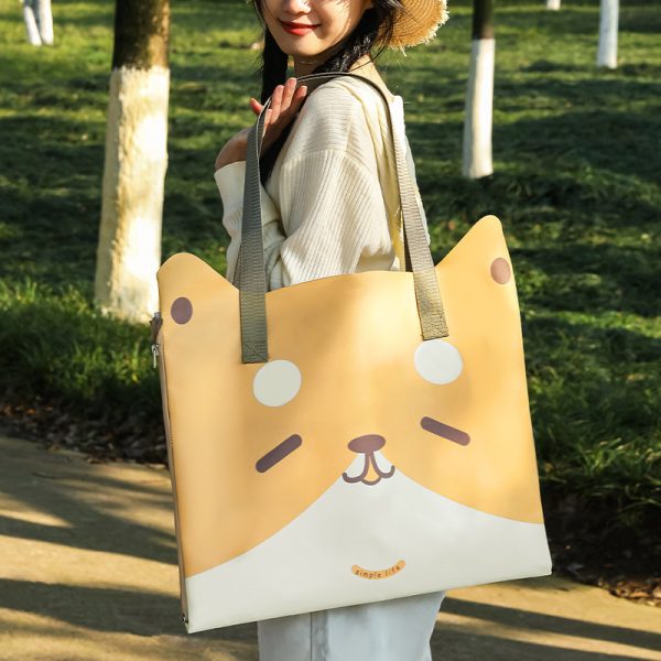 Shiba Inu foldable portable shoulder bag dual-purpose picnic mat