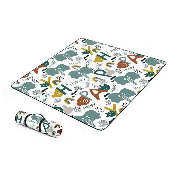 Ultrasonic PEVA base fabric waterproof and machine washable picnic mat