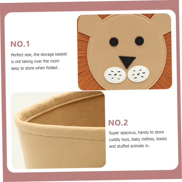 2pcs Collapsible Lion Clothes Storage Storage Basket