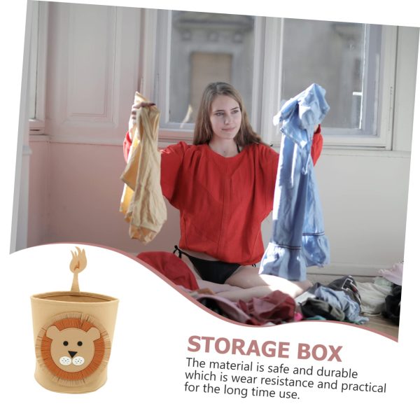 2pcs Collapsible Lion Clothes Storage Storage Basket