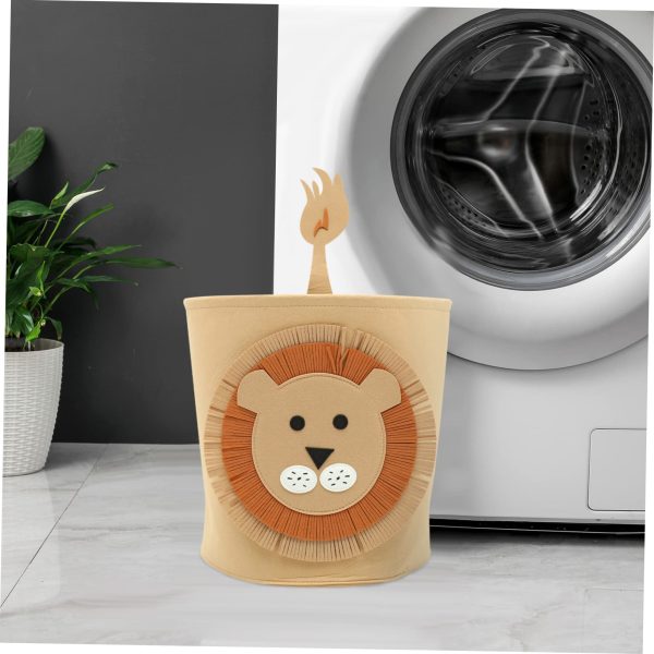 2pcs Collapsible Lion Clothes Storage Storage Basket