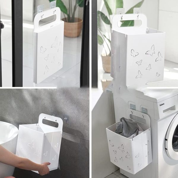 Wall-Mounted Foldable Clothes Storage Laundry Basket