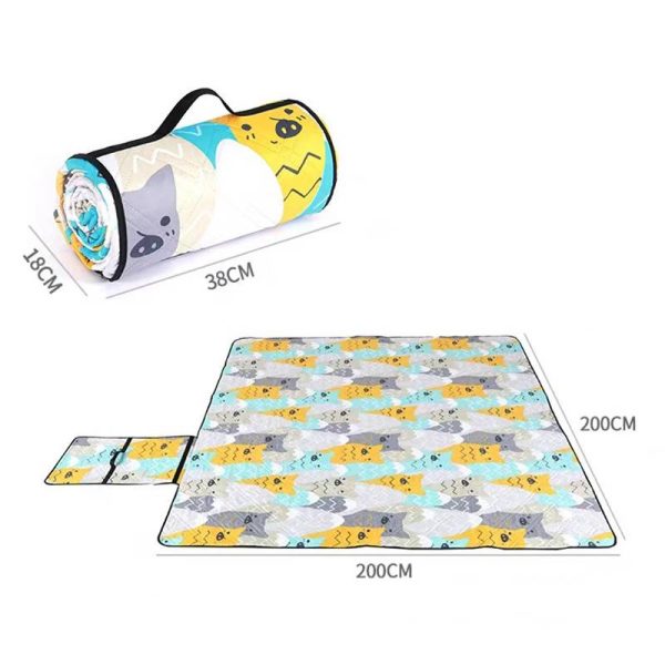 Cute Pig Waterproof Aluminum Film Machine Washable Picnic Mat