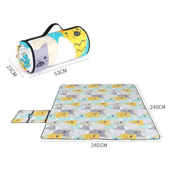 Cute Pig Waterproof Aluminum Film Machine Washable Picnic Mat