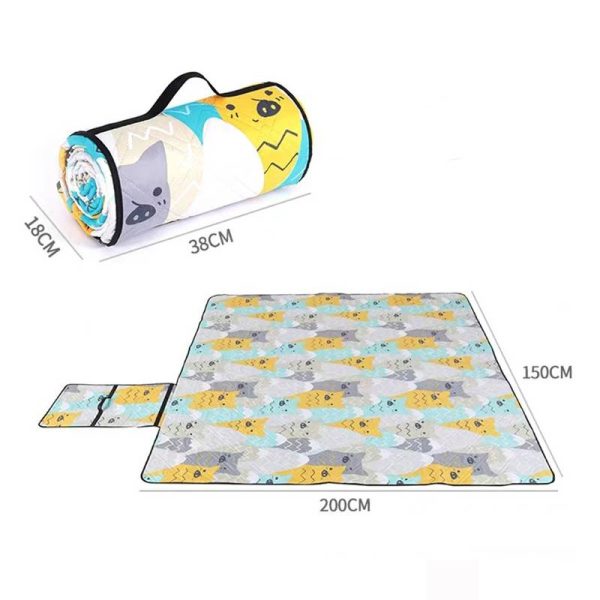 Cute Pig Waterproof Aluminum Film Machine Washable Picnic Mat