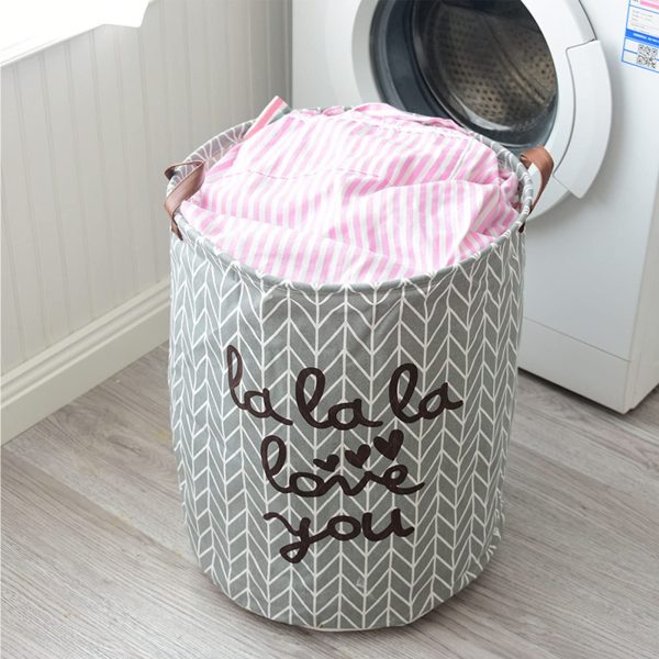 Foldable Round Clothes Storage Laundry Basket