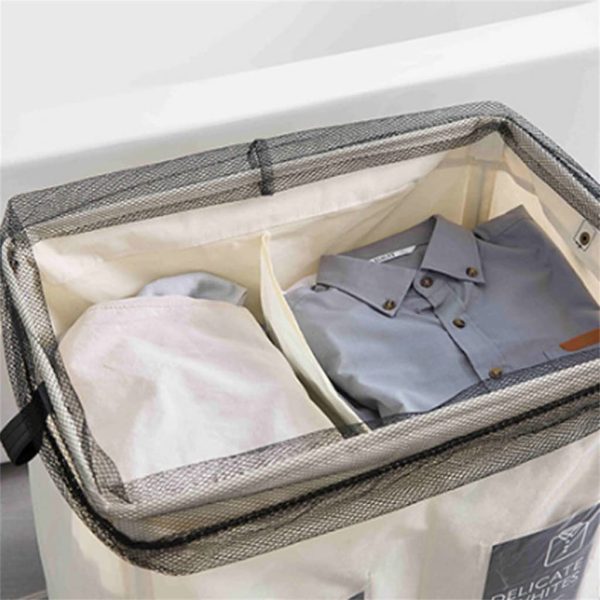 Foldable Wheels Caster Clothes Storage Laundry Basket