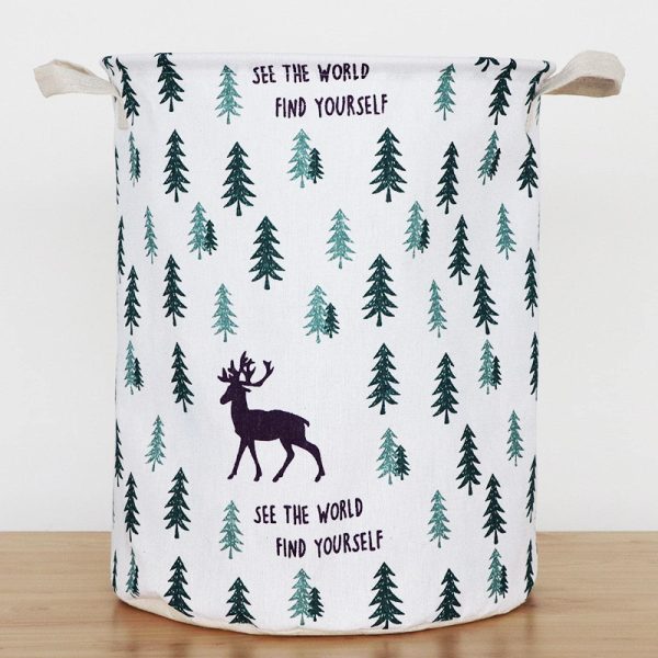 Large Waterproof Foldable Jungle Tree Laundry Basket