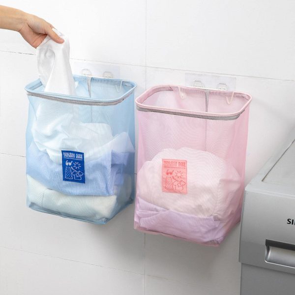 Wall Hanging Foldable Clothes Storage Laundry Basket