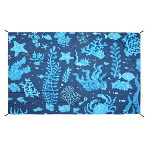 Underwater World Print Pattern Portable Pocket Beach Mat Picnic Mat