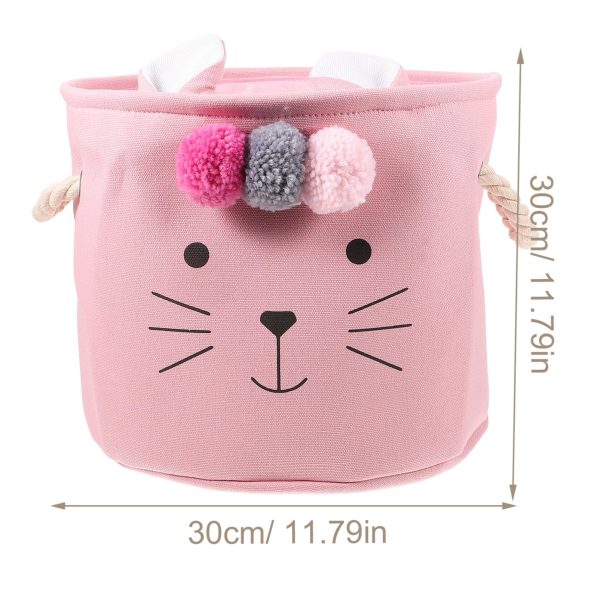 Cute Pink Cat Clothes Laundry Basket