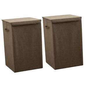 2PCS Large Square Clothes Storage Laundry Basket