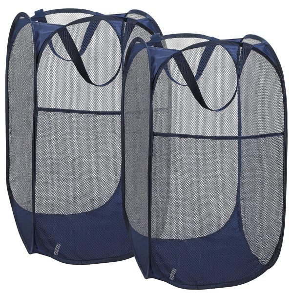 2Pack Foldable Pop-up Mesh Laundry Baskets