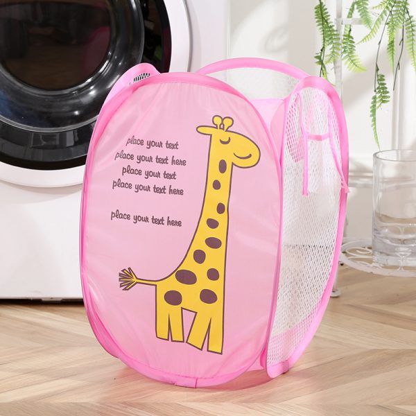 Collapsible Cartoon Pattern Clothes Storage Laundry Basket