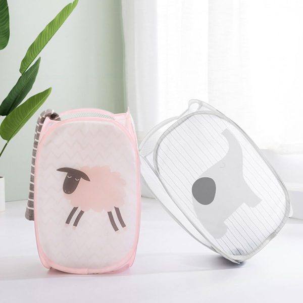 2PCS Collapsible Mesh Popup Laundry Basket