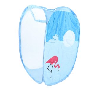 Foldable Popup Mesh Flamingo Laundry Basket