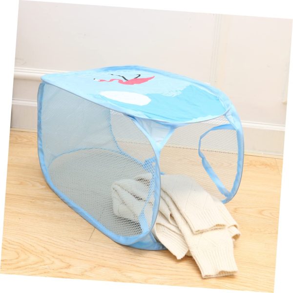 Foldable Popup Mesh Flamingo Laundry Basket