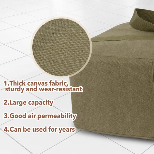 Large Capacity Thickened Canvas Zipper Comforter Storage Bag