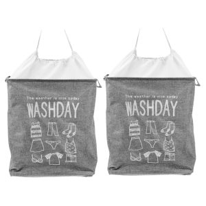 2 PCS Laundry Collapsible Basket Storage Bag