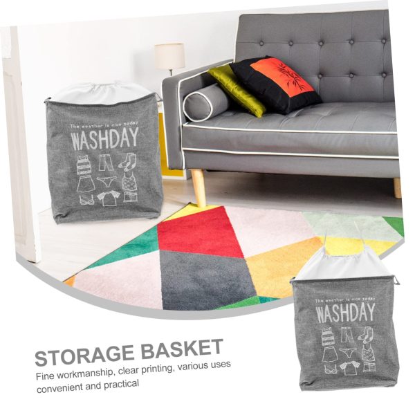 2 PCS Laundry Collapsible Basket Storage Bag