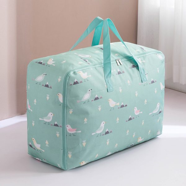 Wardrobe Clothing Quilt Blanket Green Bird Storage Bag