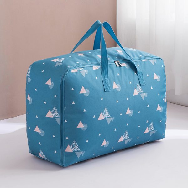 Wardrobe Clothing Quilt Blanket Blue Triangle Storage Bag