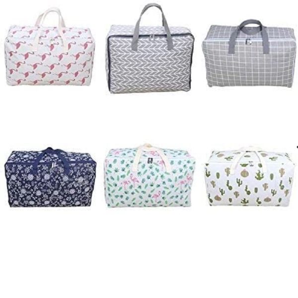 Cartoon Pattern Cotton Quilt Luggage Cactus Storage Bag