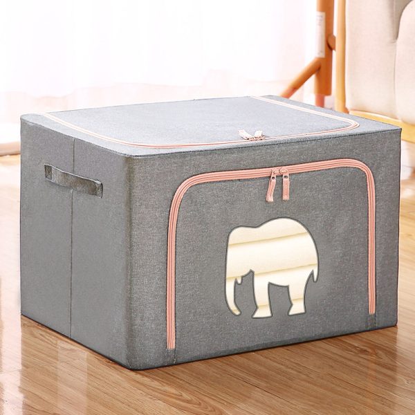 Foldable Blankets Quilt Clothes Elephant Storage Bag