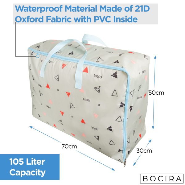 Waterproof Heavy Duty Bedding Blue Triangle Storage Bag