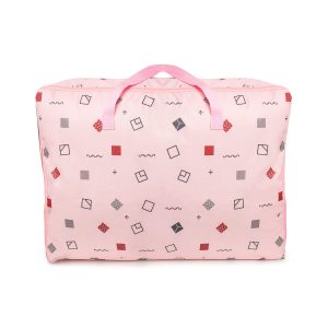 Waterproof Heavy Duty Bedding Pink Cube Storage Bag