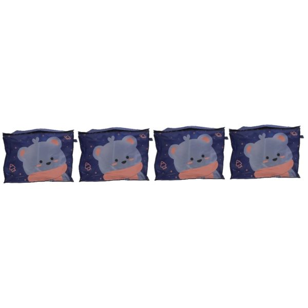 4pcs Large Capacity Cartoon Clothes Sven Bear Portable Storage Bag