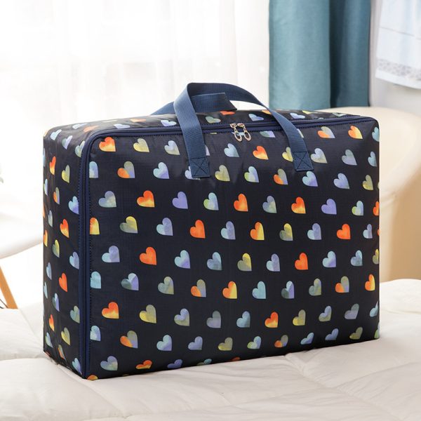 Large Capacity Clothe Cartoon Dark Heart Pattern Luggage Storage Bag