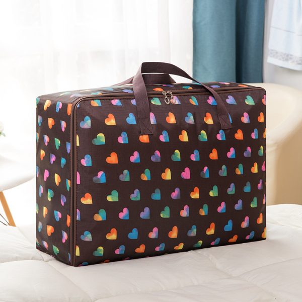 Large Capacity Clothe Cartoon Dark Heart Pattern Luggage Storage Bag