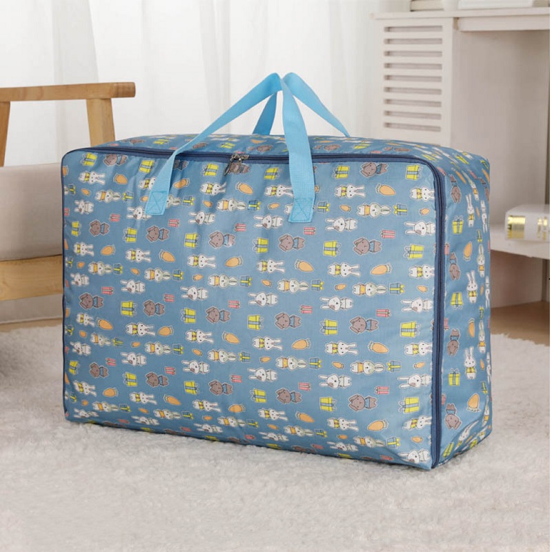 Large Capacity Clothe Cartoon Rabbit Pattern Luggage Storage Bag